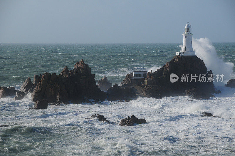 La Corbiere Point, Jersey, GB。